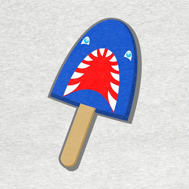 shark bubblegum ice cream pop by B0red